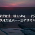 这事得讲清楚｜糖心vlog——我写了一个快速检查表——别被情绪带跑