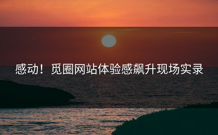 感动！觅圈网站体验感飙升现场实录