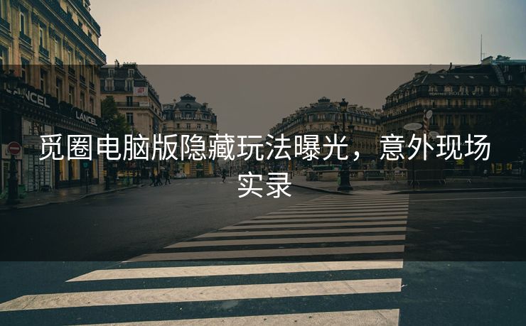 觅圈电脑版隐藏玩法曝光，意外现场实录